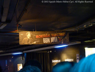 Second backstage tour before the Bon Jovi show at the Bell Centre, Quebec, Canada (February 14, 2013)